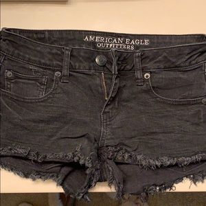 Black jean short